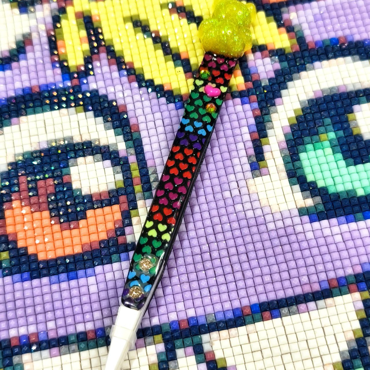 Pinces à linge décorées - Carrés roses