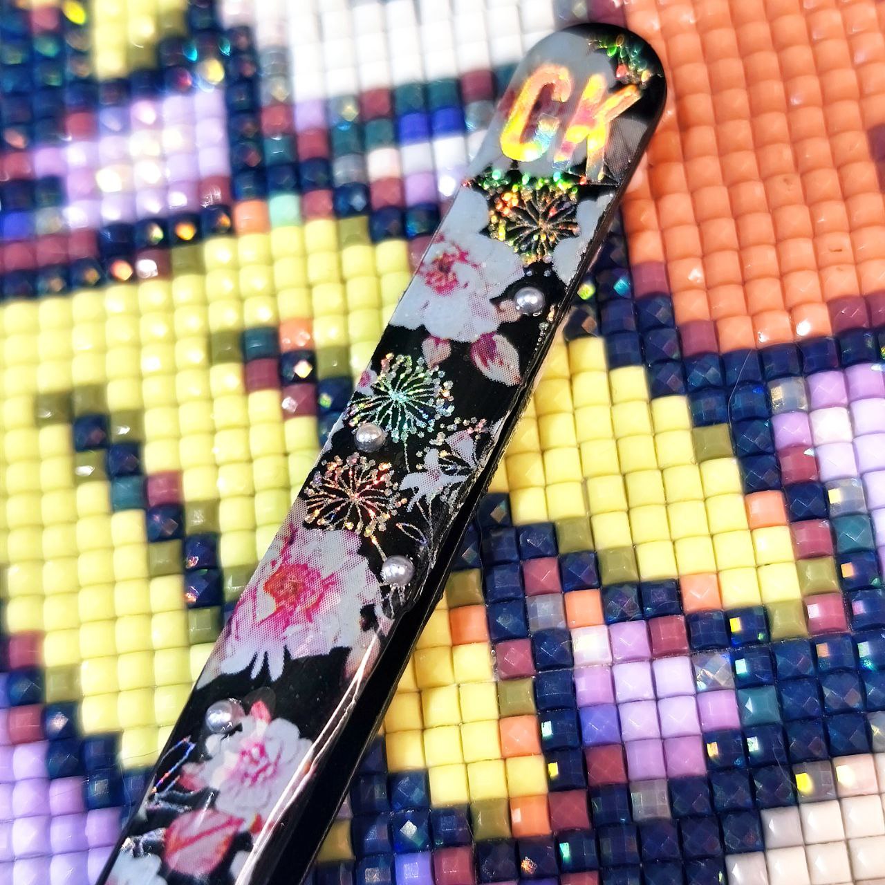 Pinzas Decoradas - Flores Rosas