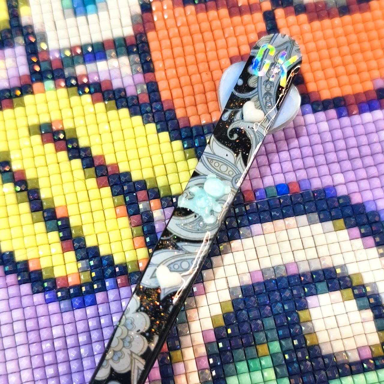 Pinzas Decoradas - Cachemir Azul