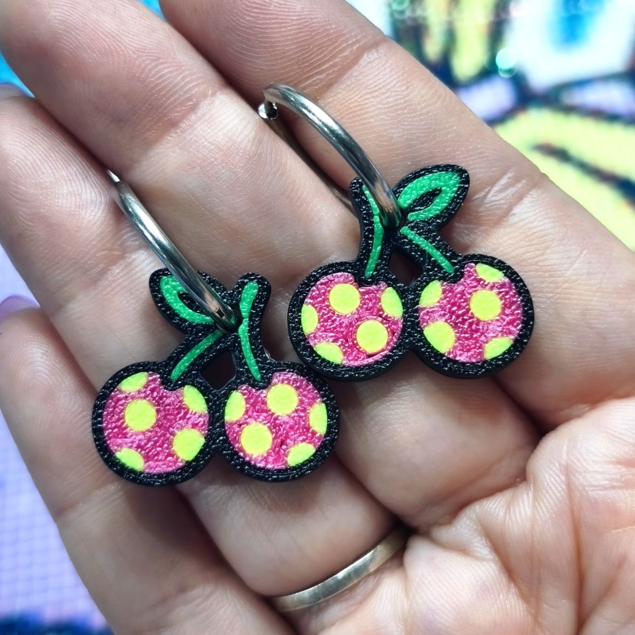 Pendientes Topitoz - Cherry