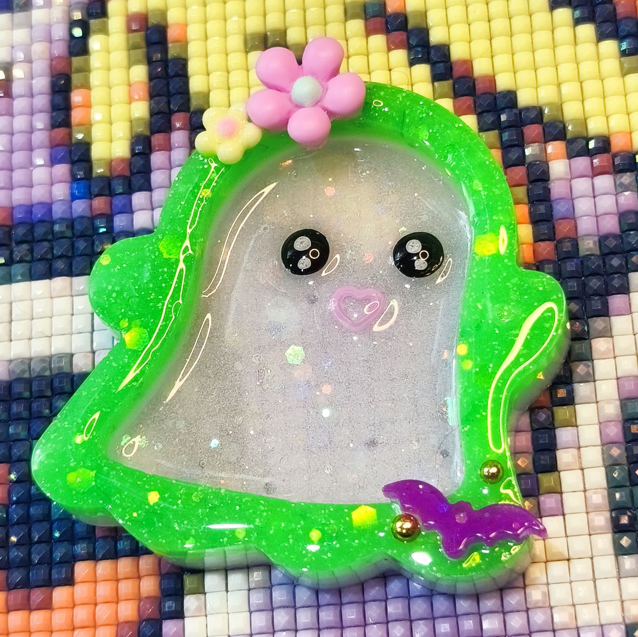 Couverture poubelle fantôme kawaii