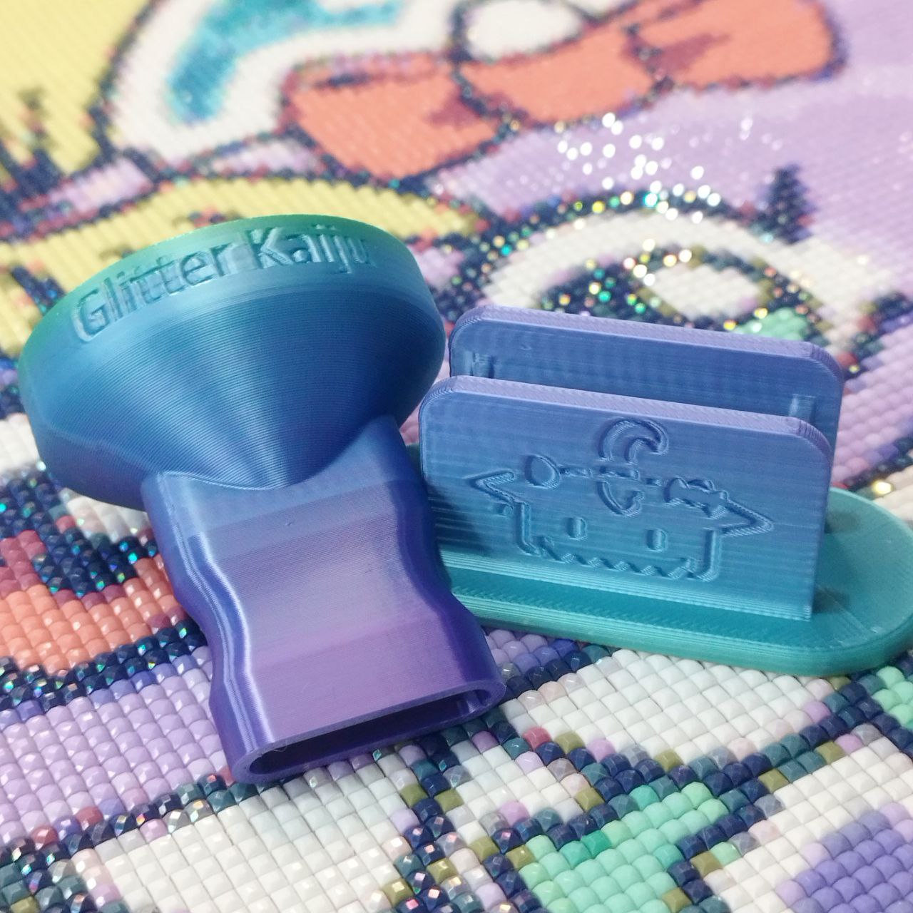 Entonnoir zippé violet/bleu