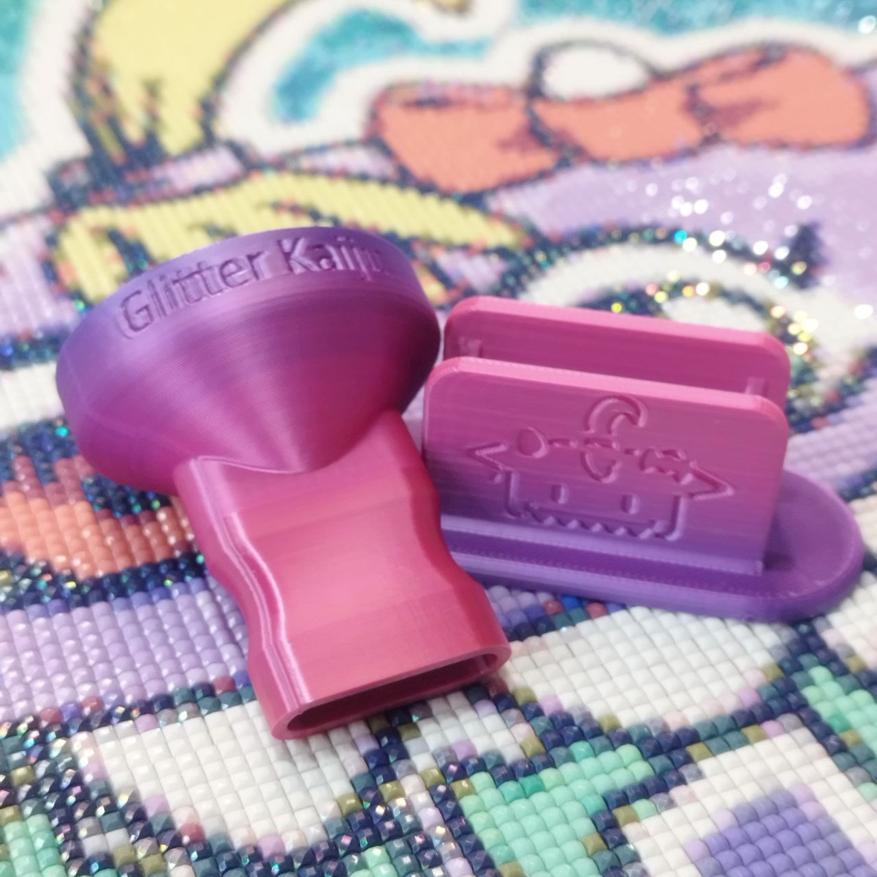 Entonnoir zippé violet/rose