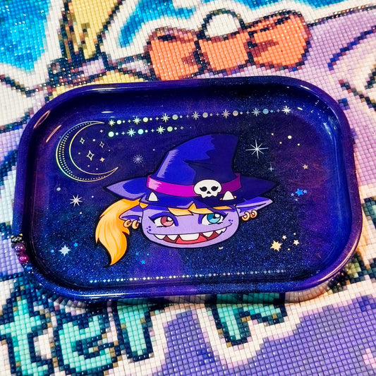 Glitty Bruja Halloween - Bandeja grande para accesorios