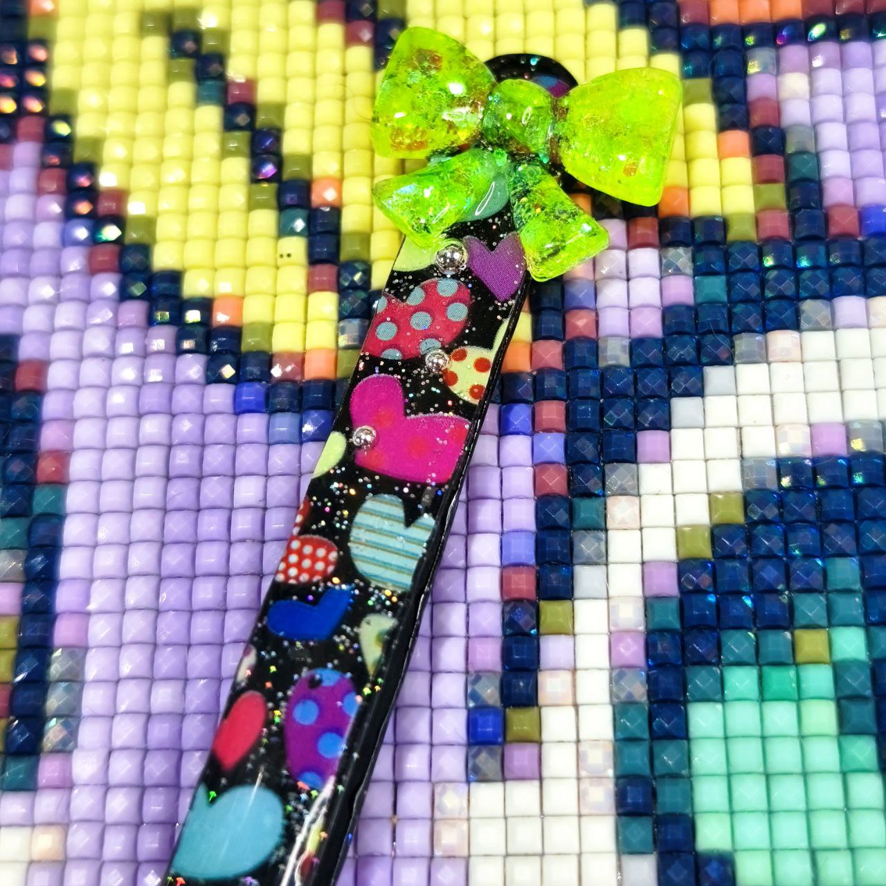 Pinces à linge décorées - Carrés roses