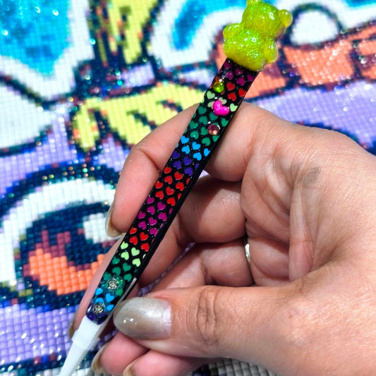 Pinces à linge décorées - Carrés roses