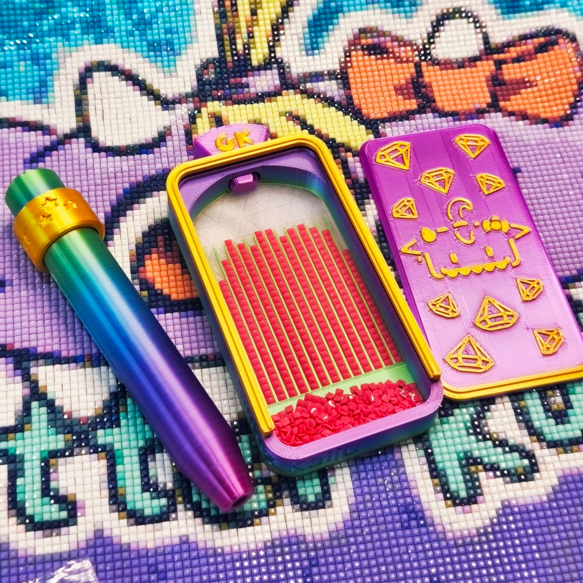 Chest + Pen Diamond Lilac/Black