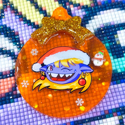 Bola Navidad Glitty Christmas naranja