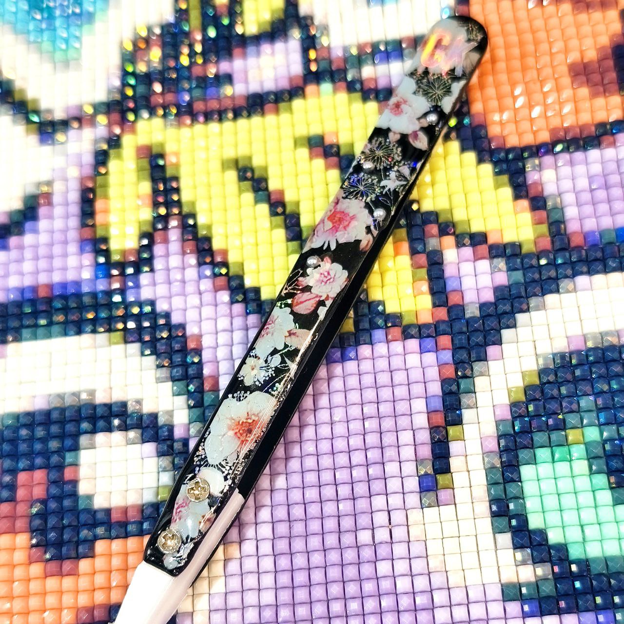 Pinzas Decoradas - Flores Rosas