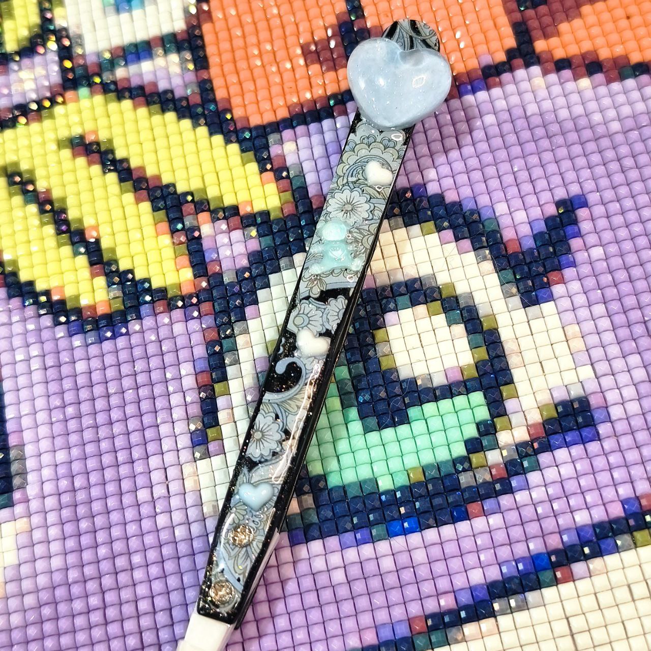 Pinzas Decoradas - Cachemir Azul