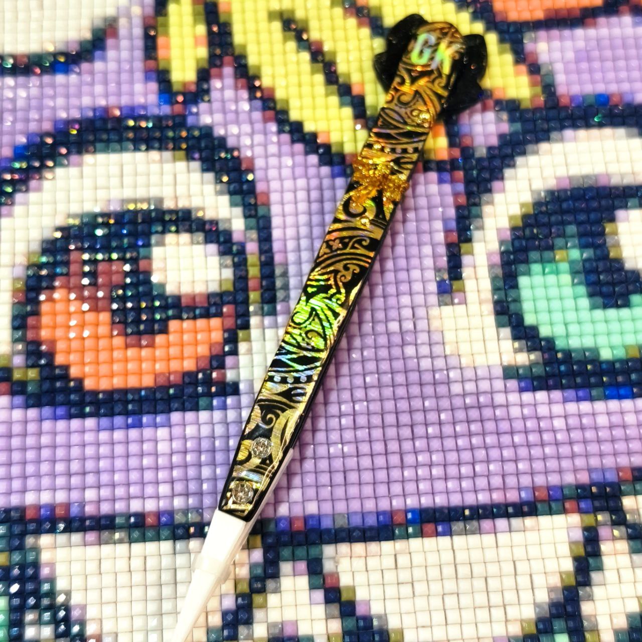 Pinzas Decoradas -  Dorado y Negro