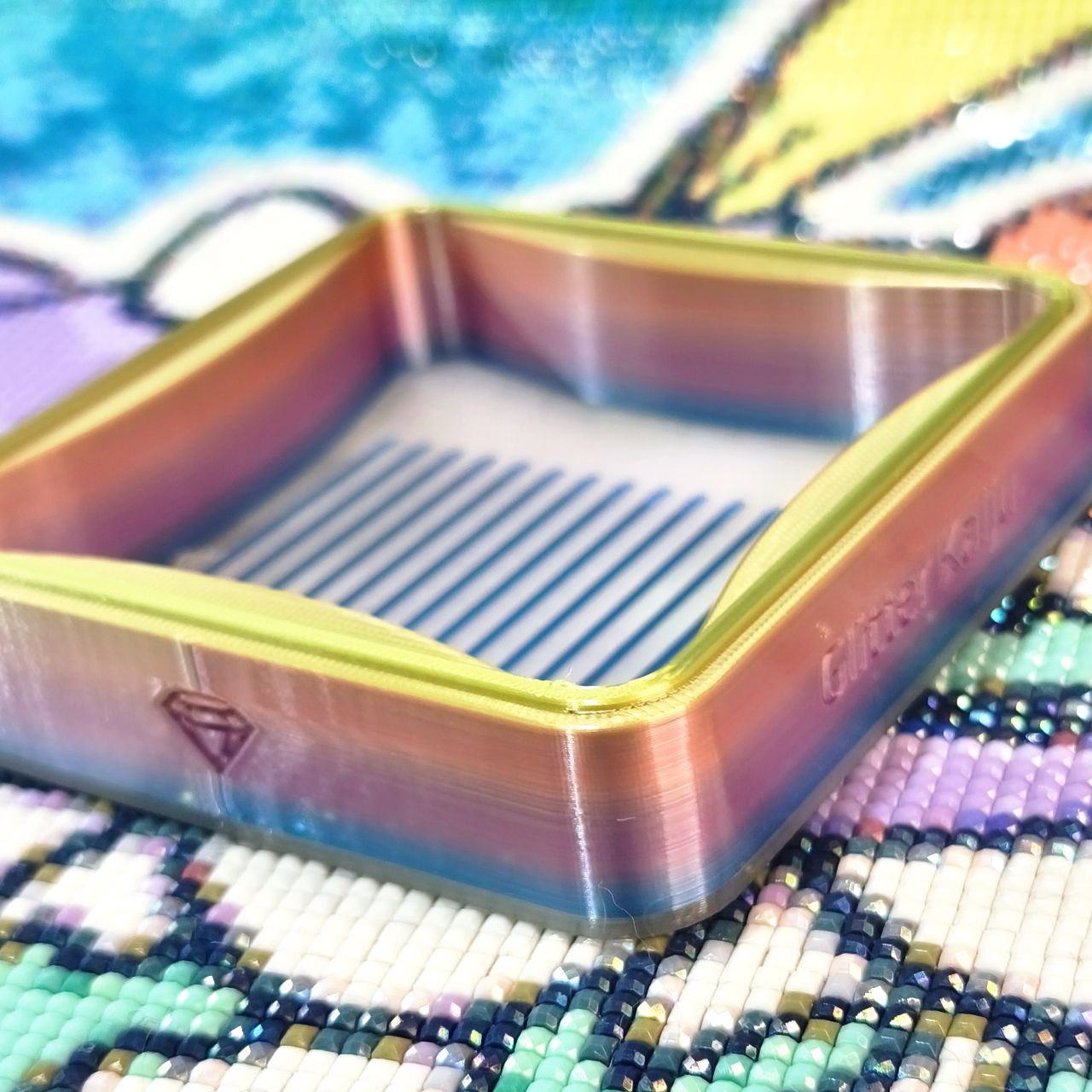 Plateau bleu/rose basique - Diamant standard