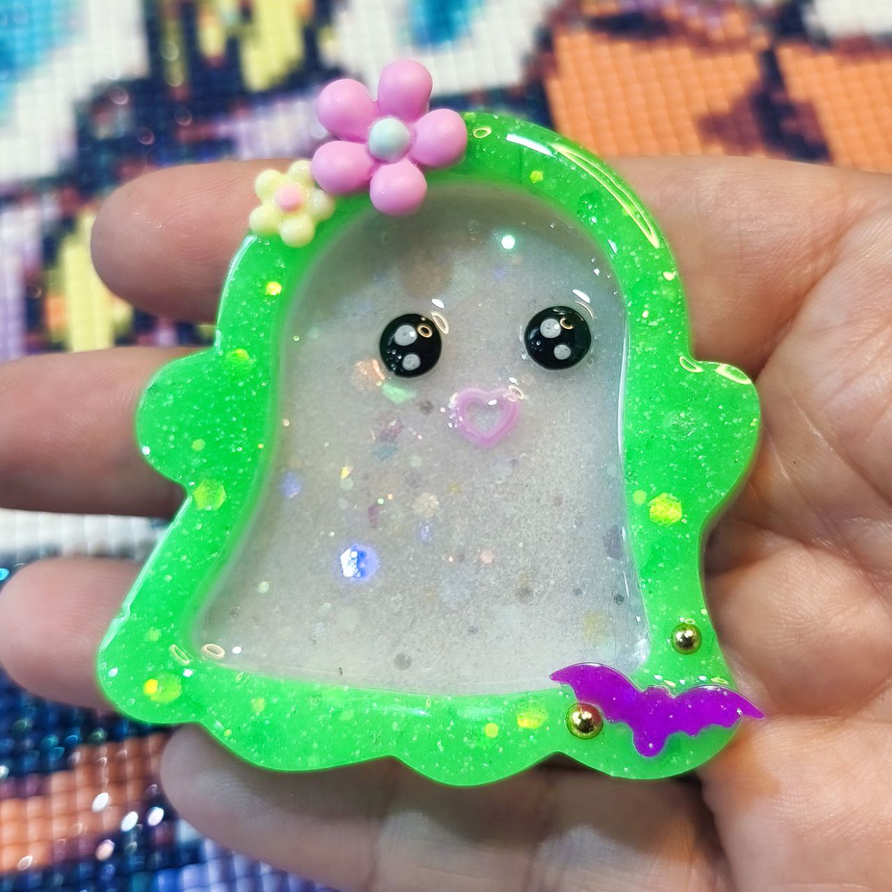 Couverture poubelle fantôme kawaii