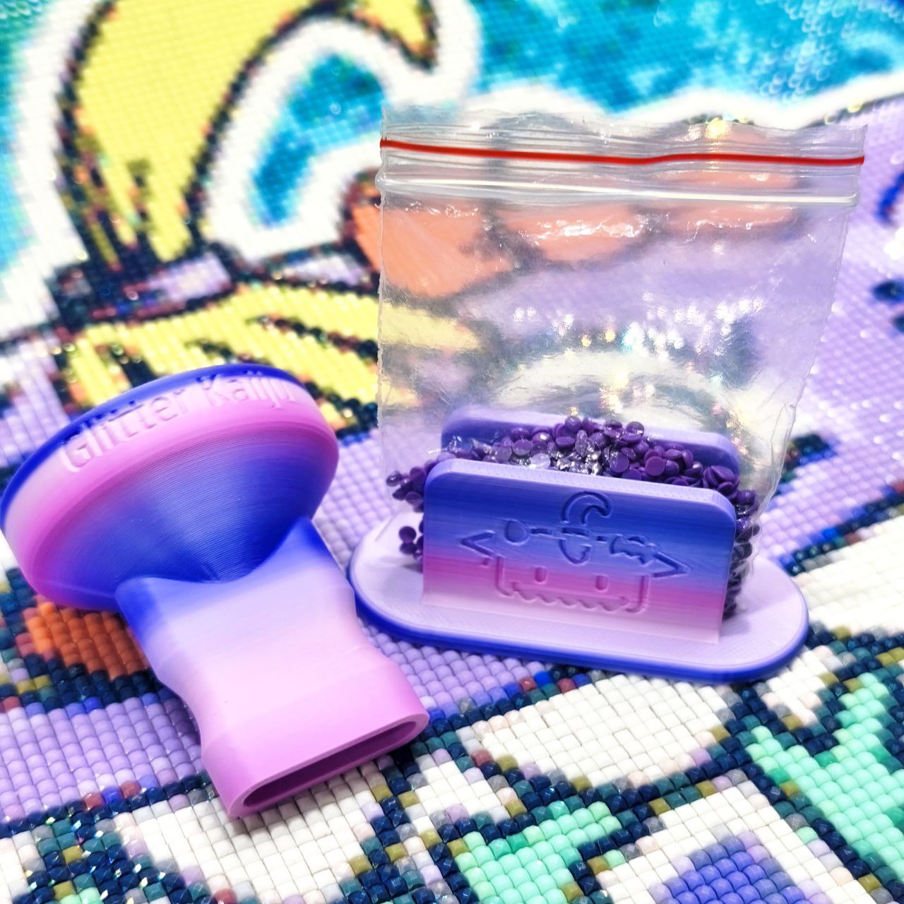 Entonnoir zippé violet/rose