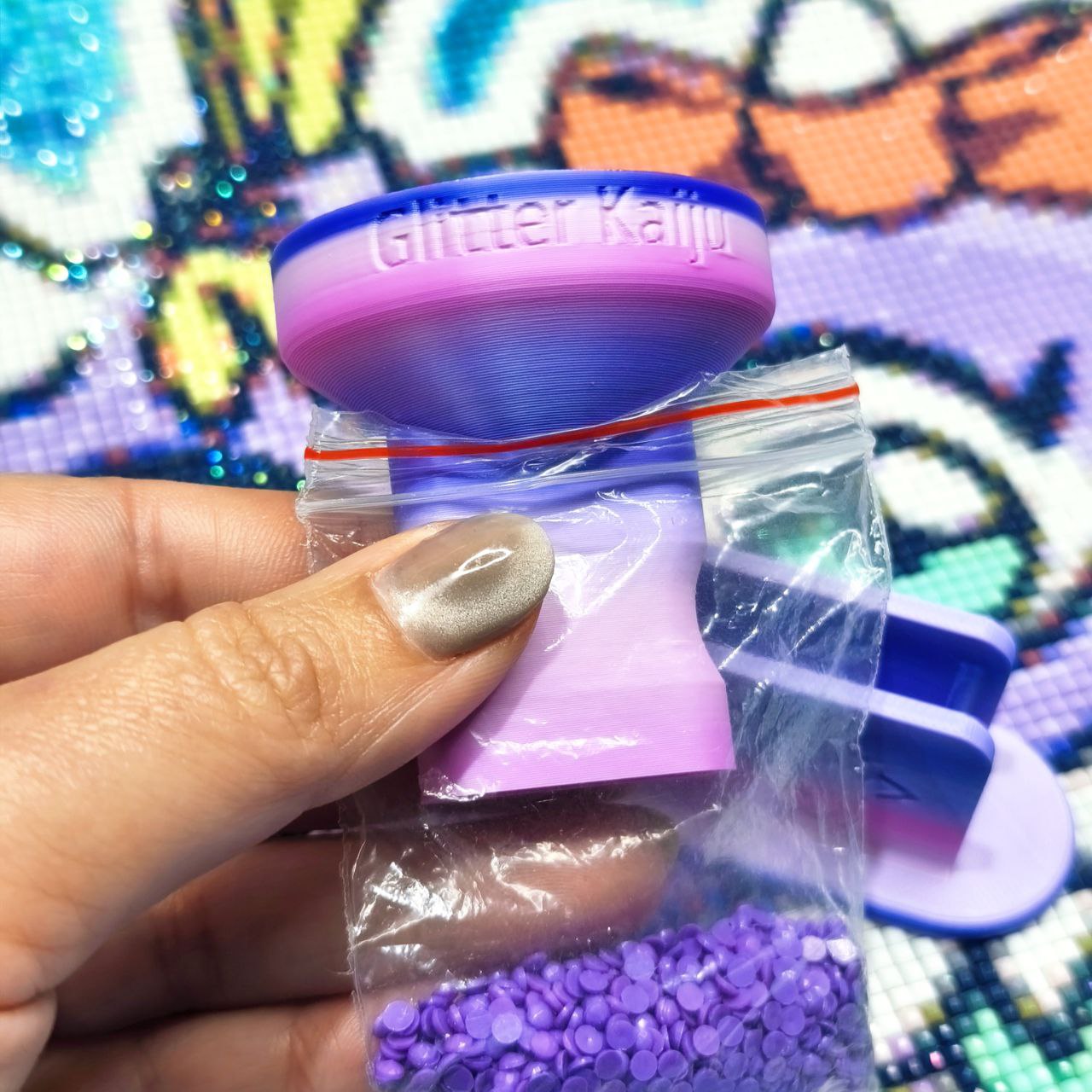 Entonnoir zippé violet/rose