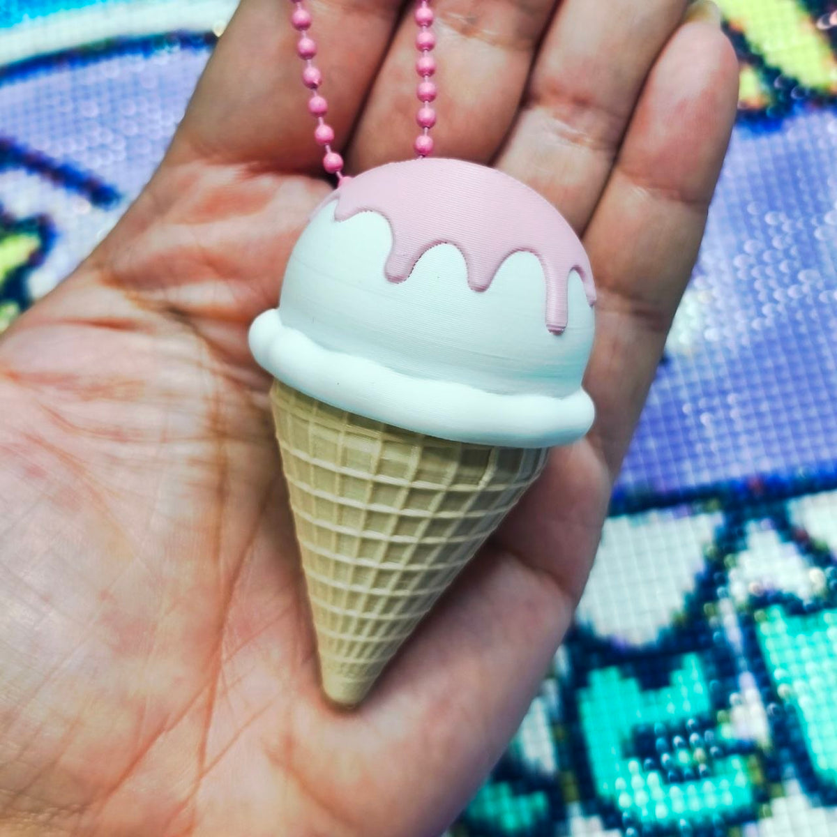 Ice Cream Clicker Keychain
