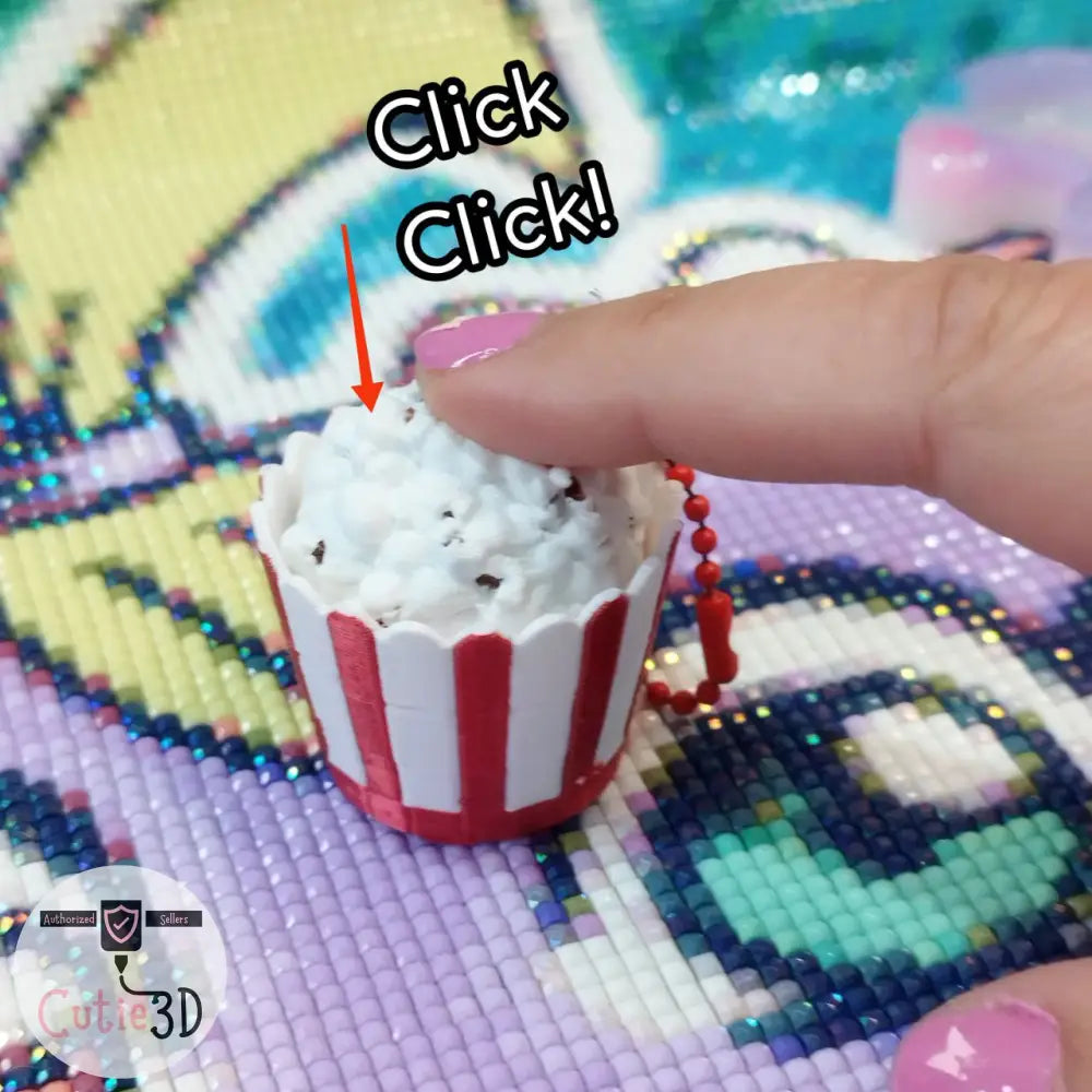 Llavero Clicker Palomitas Figura 3D
